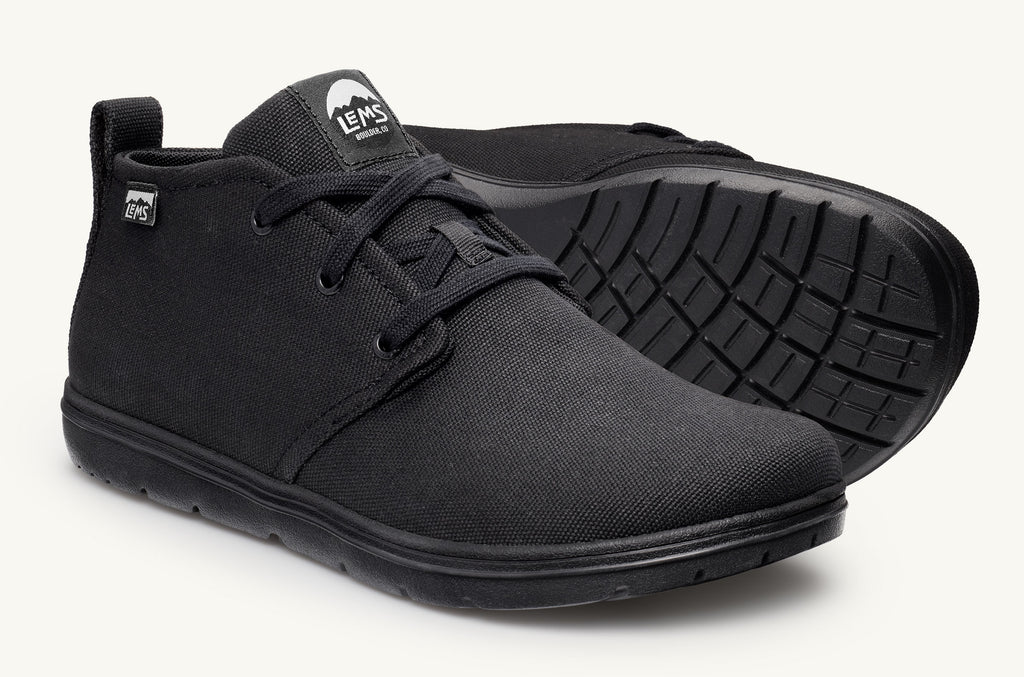 Lems Canvas Stiefel Chukka Herren Schwarz | OCU5933HK